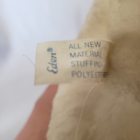 Eden Vintage Bunny Rabbit Plush Stuffed Animal Cream Tan 10 Inch - Picture 12 of 13